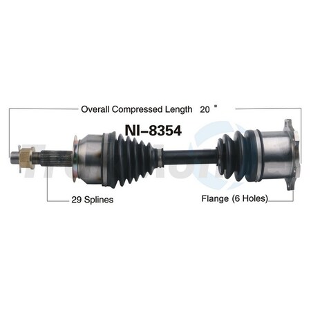 Surtrack Axle Cv Axle Shaft, Ni-8354 NI-8354